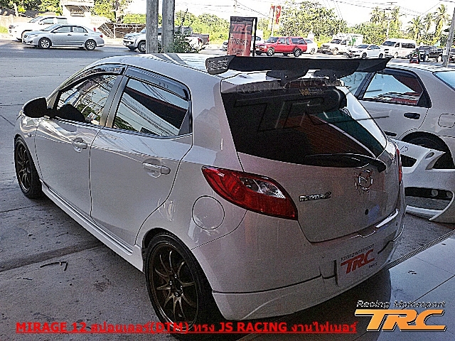 สปอยเลอร์ MAZDA2 2009 5D (DTM) ทรง JS RACING งานไฟเบอร์